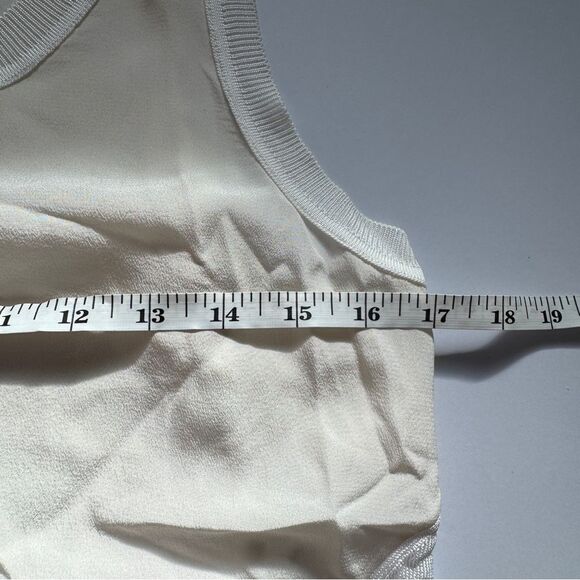 Rag & Bone Cream Mesh Panel Tank Top Size Small - Picture 4 of 5